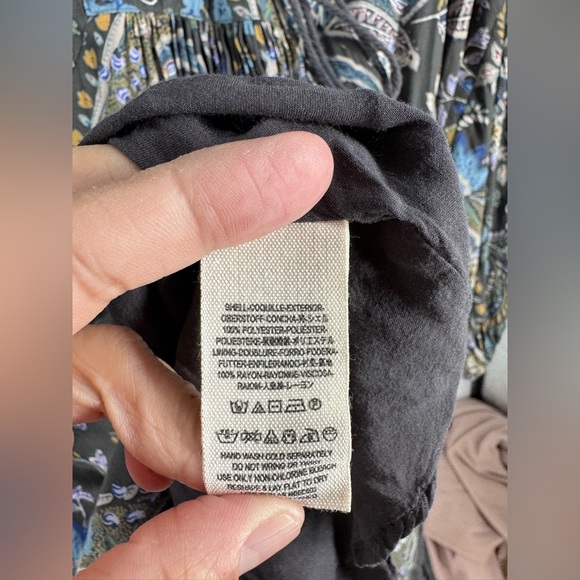 Free People Rain or Shine Bohemian Tunic Mini Dress Paisley Print Size Small - Picture 9 of 10